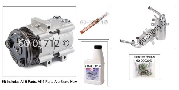 2003 - 2004 Ford Focus SOHC AC Compressor A/C KIT 2 Years Warranty  977013E200RU
